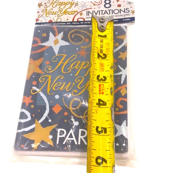 8 Happy New Year’s Party Invitations With Envelopes - Picture 4 of 4